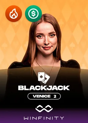 Venice BJ 2 Winfinity live dealer table by Live tables at Lucky Tiger